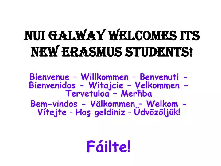 nui galway welcomes its new erasmus students