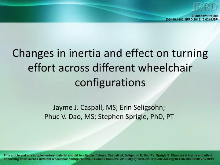 changes in inertia and effect on turning effort across different wheelchair configurations