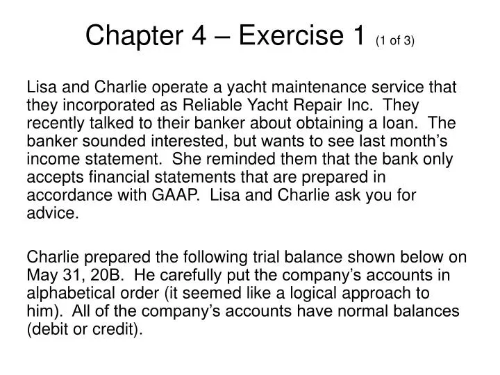 chapter 4 exercise 1 1 of 3