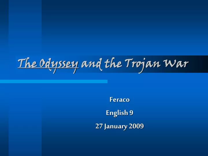 the odyssey and the trojan war