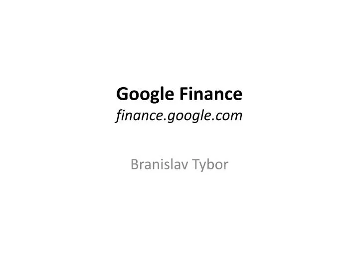 google finance finance google com