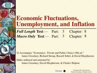 Economic Fluctuations, Unemployment, and Inflation