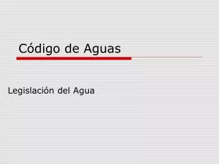 legislaci n del agua