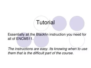 Tutorial