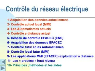 contr le du r seau lectrique