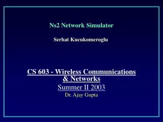 Ns2 Network Simulator