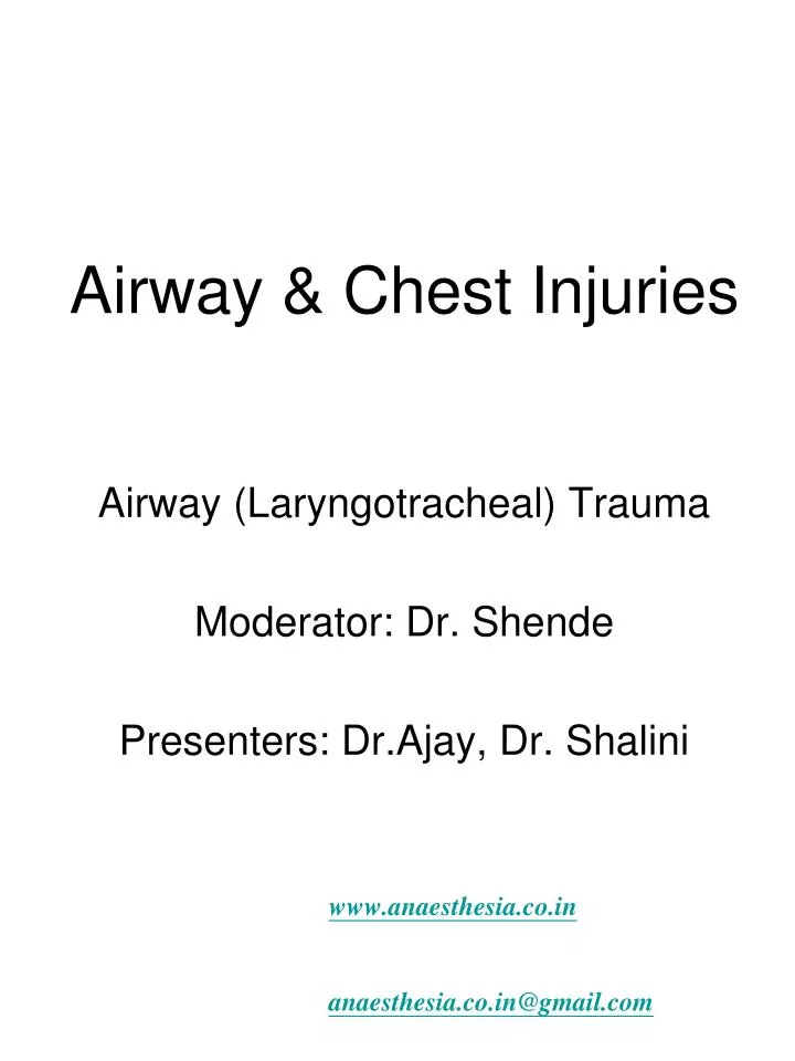 airway chest injuries