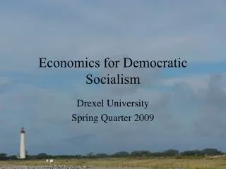 Economics for Democratic Socialism