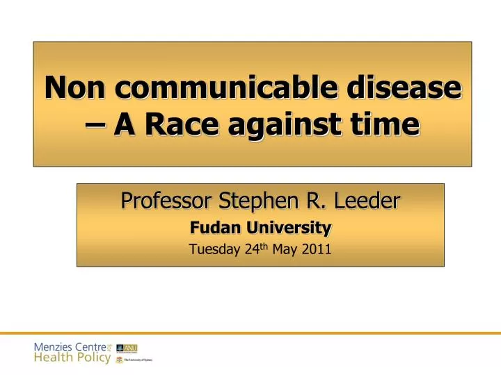 non communicable disease a race against time