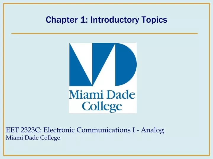 chapter 1 introductory topics