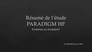 r sum de l tude paradigm hf