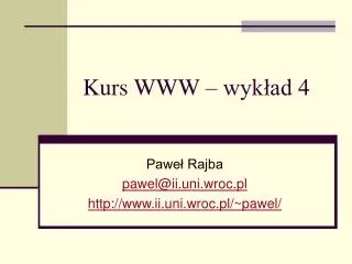 kurs www wyk ad 4
