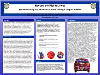 Beyond the Picket Lines: Self-Monitoring and Political Activism Among College Students