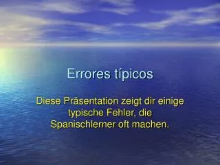 errores t picos