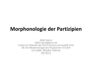 morphonologie der partizipien