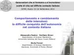 Comportamento e cambiamento delle intenzioni: la difficile conquista dell’autonomia - slide 1
