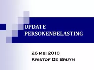 update personenbelasting