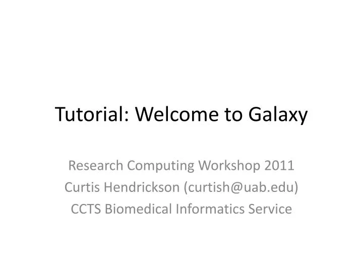 tutorial welcome to galaxy