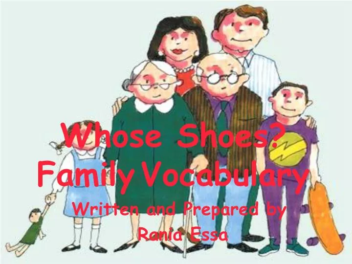 whose shoes family vocabulary