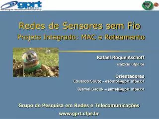 redes de sensores sem fio projeto integrado mac e roteamento