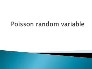 Poisson random variable