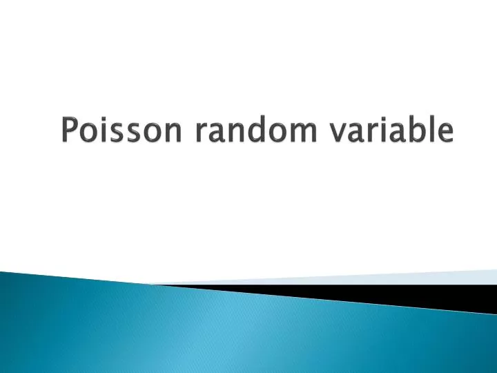 poisson random variable