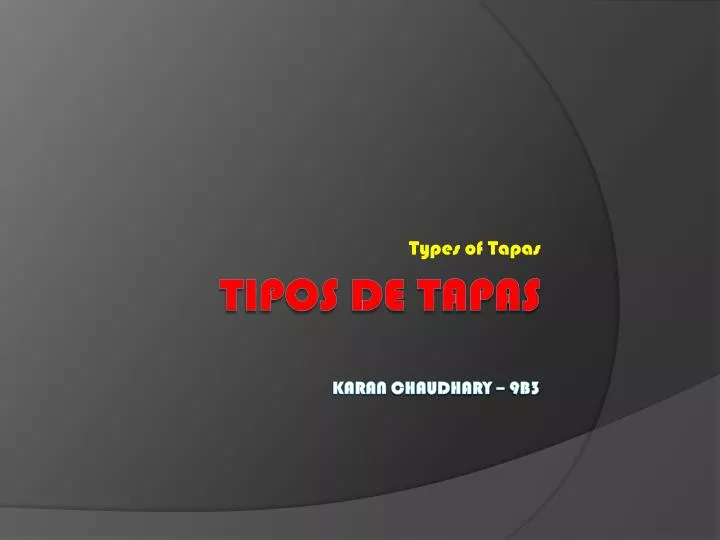 types of tapas