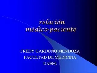 relaci n m dico paciente