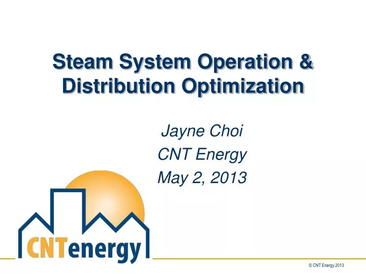 steam system operation distribution optimization