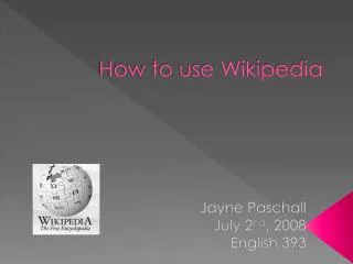 How to use Wikipedia