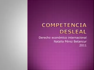 competencia desleal