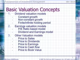 Basic Valuation Concepts