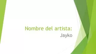 nombre del artista