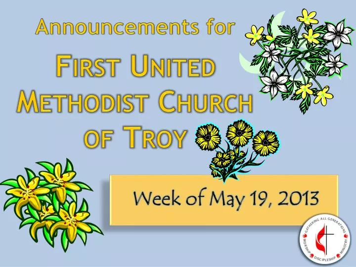 announcements for first united methodist church of troy