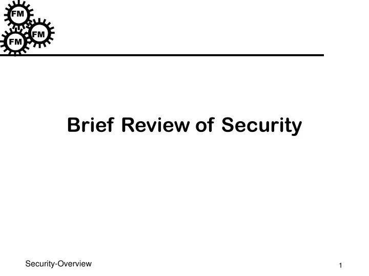 brief review of security
