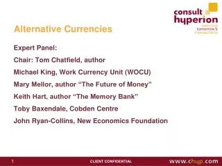 Alternative Currencies