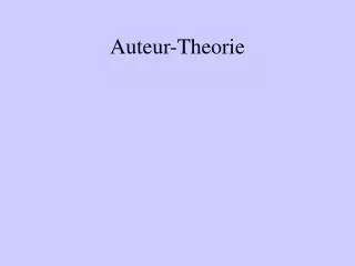 auteur theorie