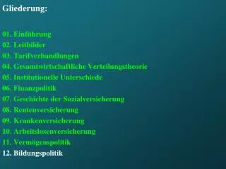 gliederung