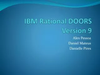 ibm rational doors version 9