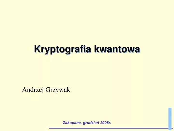 kryptografia kwantowa