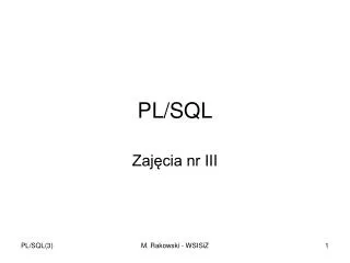 pl sql