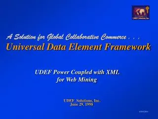 universal data element framework