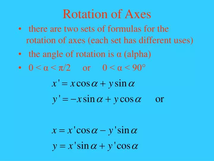 rotation of axes