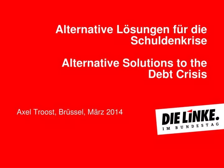 alternative l sungen f r die schuldenkrise alternative solutions to the debt crisis