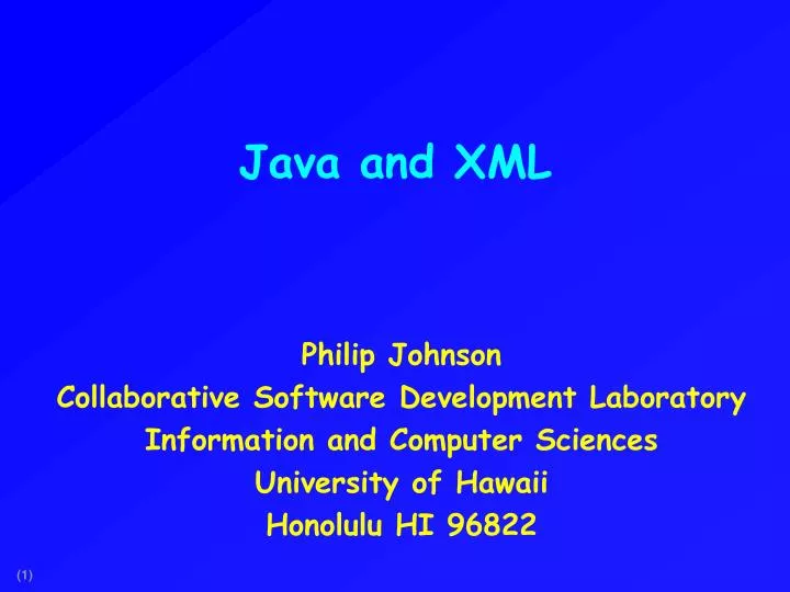 java and xml
