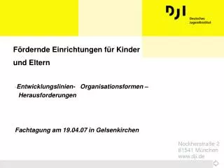 f rdernde einrichtungen f r kinder und eltern