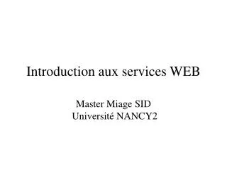 introduction aux services web