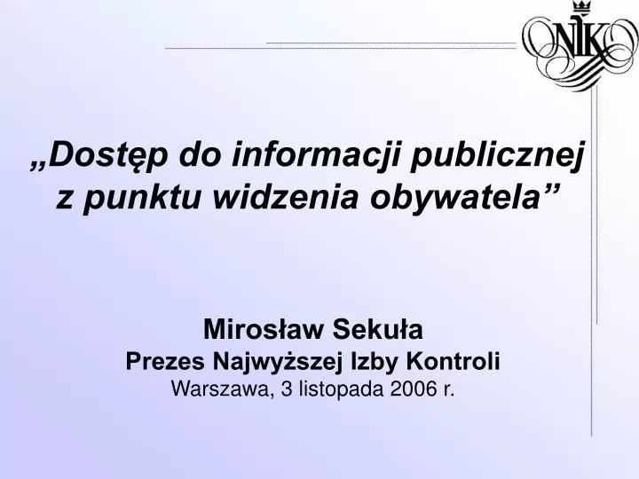 dost p do informacji publicznej z punktu widzenia obywatela