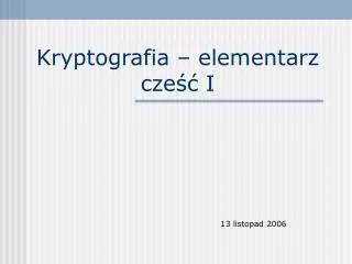 kryptografia elementarz cze i