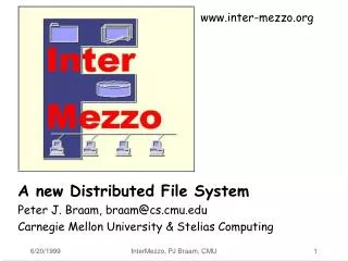 A new Distributed File System Peter J. Braam, braam@cs.cmu